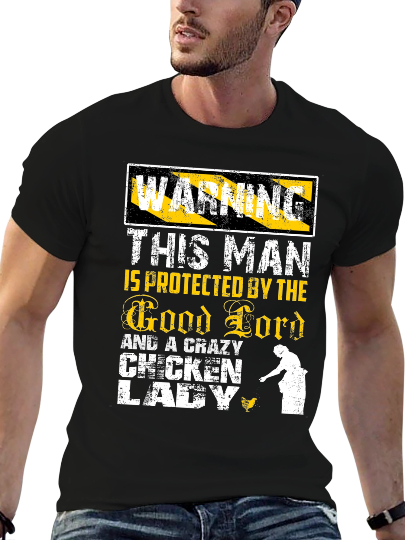 Warning: Crazy Chicken Lady Protected T-Shirt