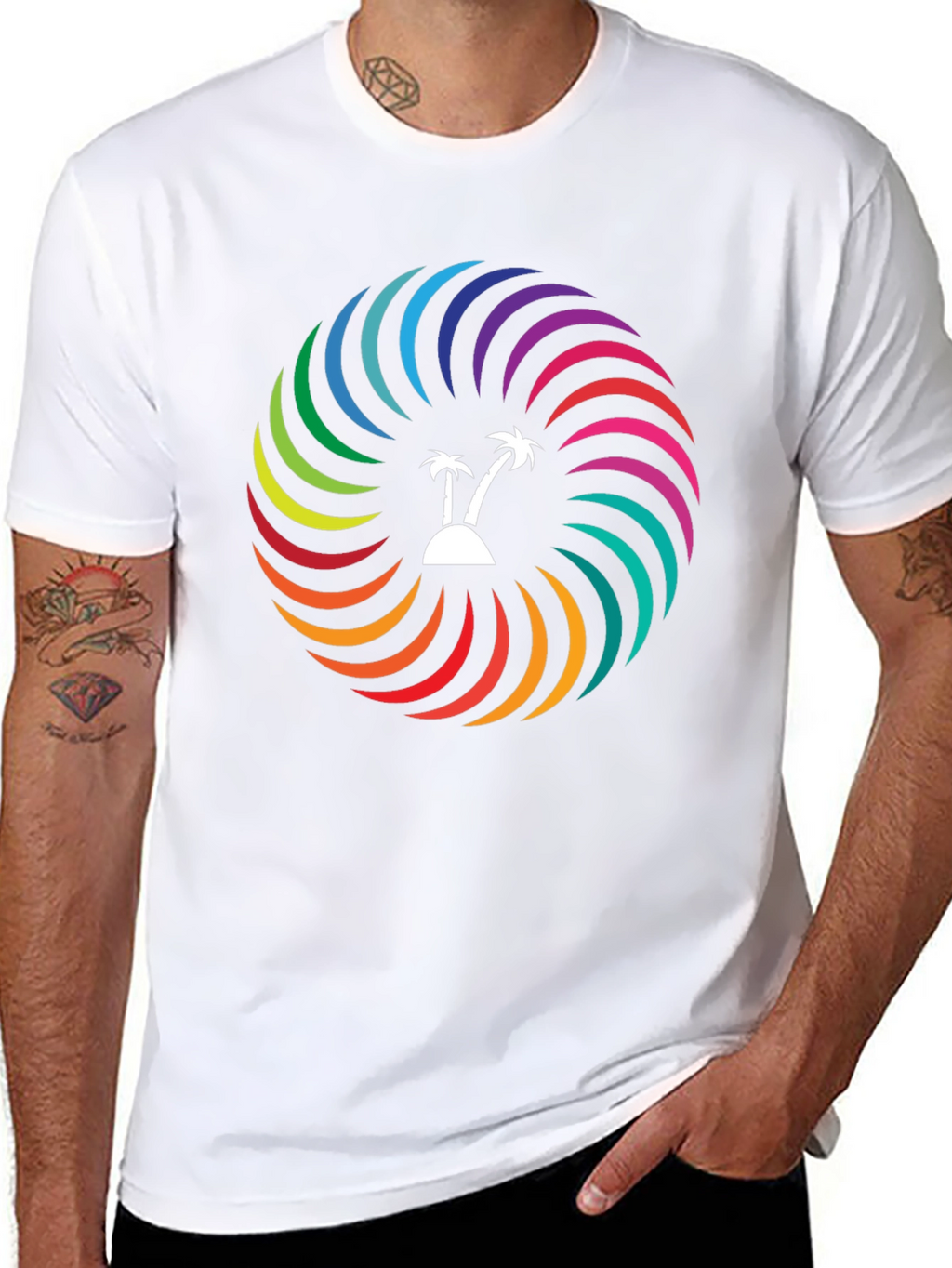 Tropical Rainbow Swirl T-Shirt