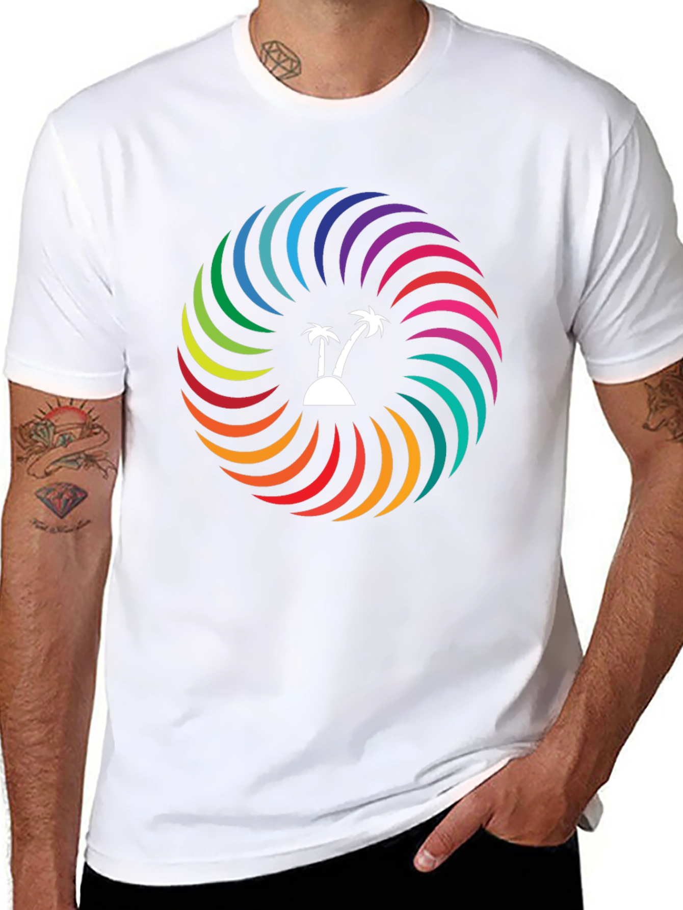 Tropical Rainbow Swirl T-Shirt