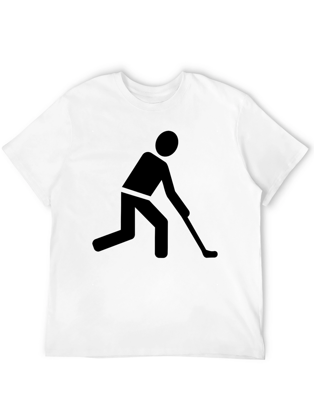 Hockey Player Graphic Black T-Shirt