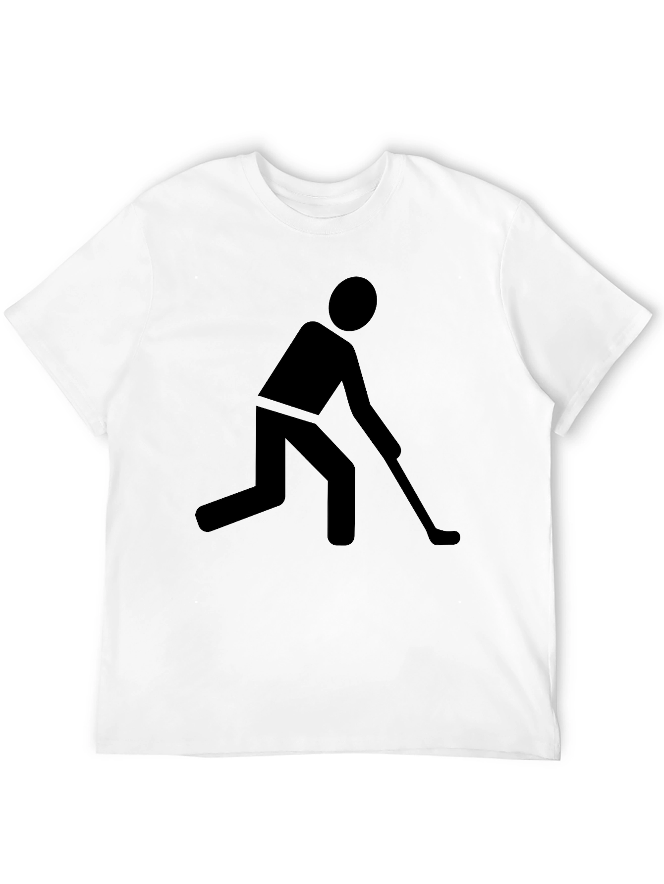 Hockey Player Graphic Black T-Shirt