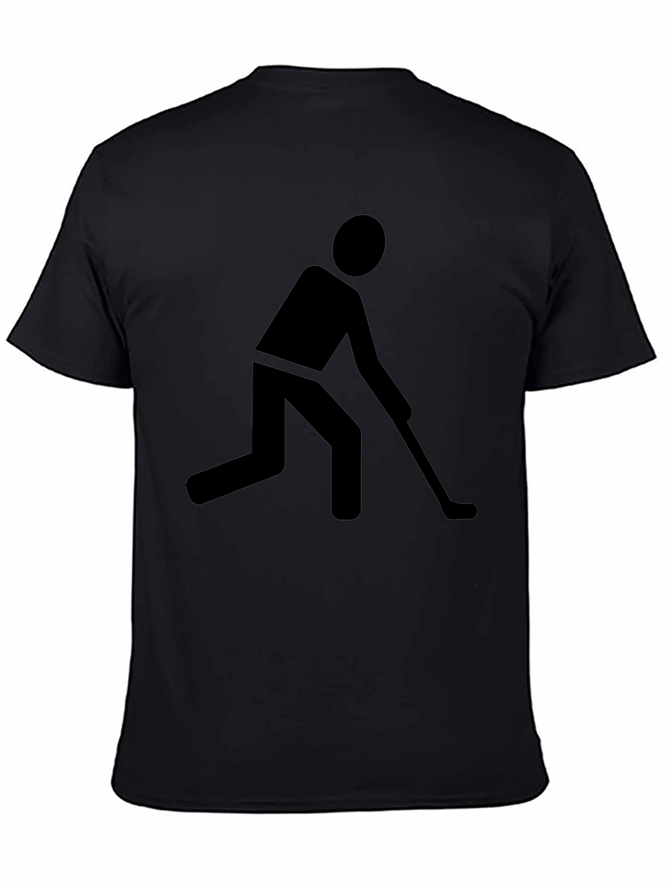 Hockey Player Graphic Black T-Shirt