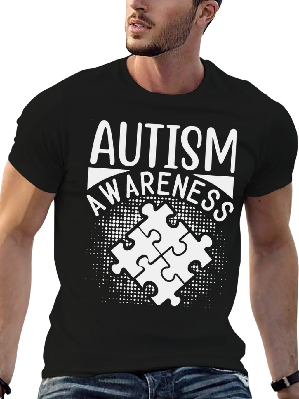 Autism Awareness Puzzle Piece Graphic T-Shirt