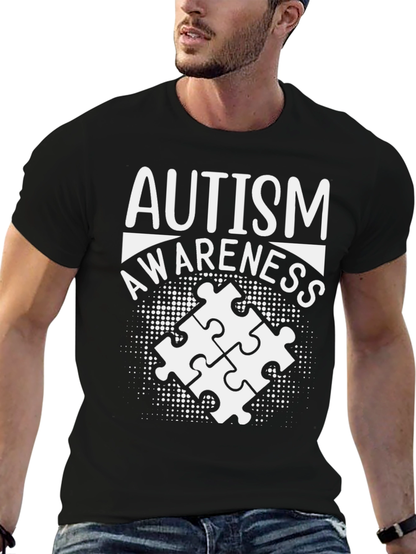 Autism Awareness Puzzle Piece Graphic T-Shirt