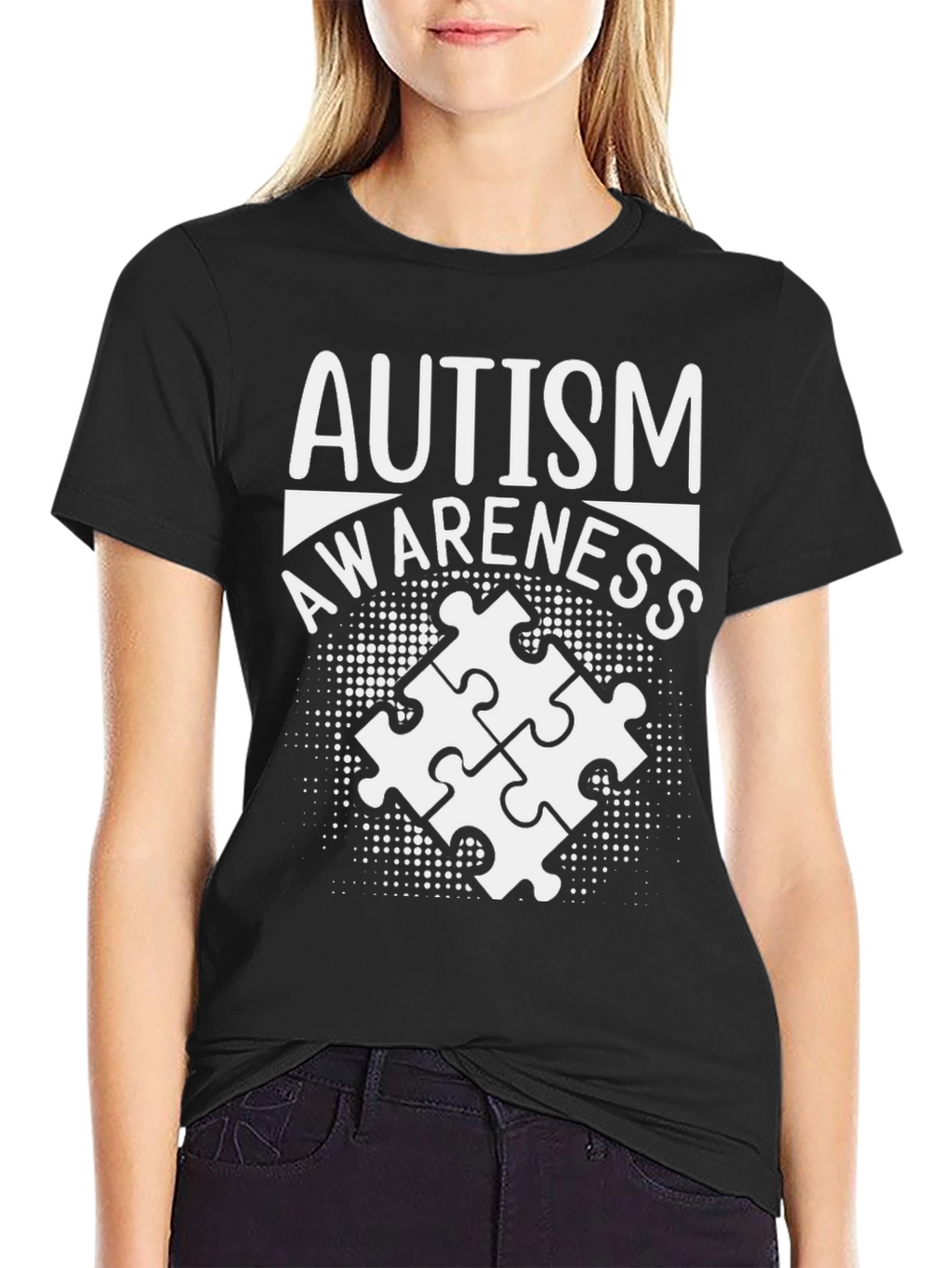 Autism Awareness Puzzle Piece Graphic T-Shirt