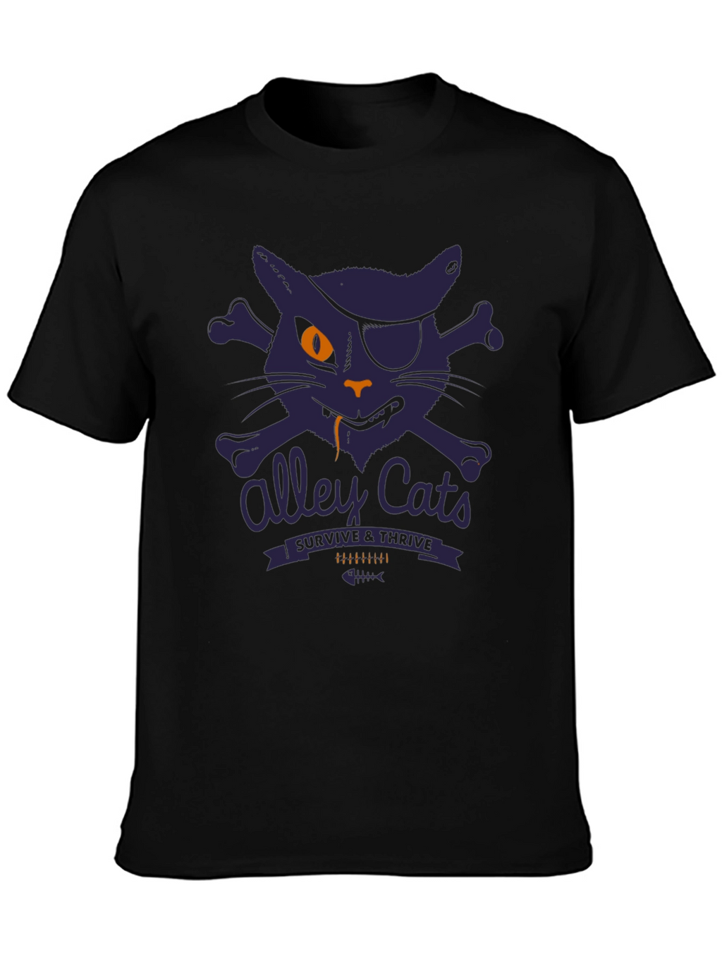 Alley Cats Survive & Thrive T-Shirt - Pirate Cat