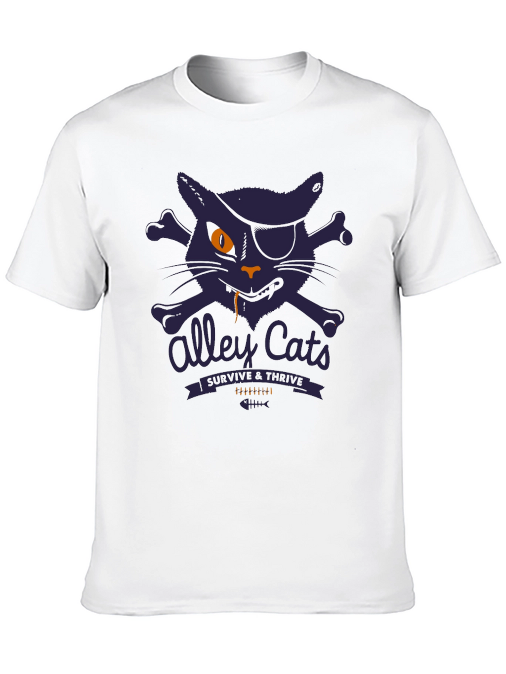 Alley Cats Survive & Thrive T-Shirt - Pirate Cat
