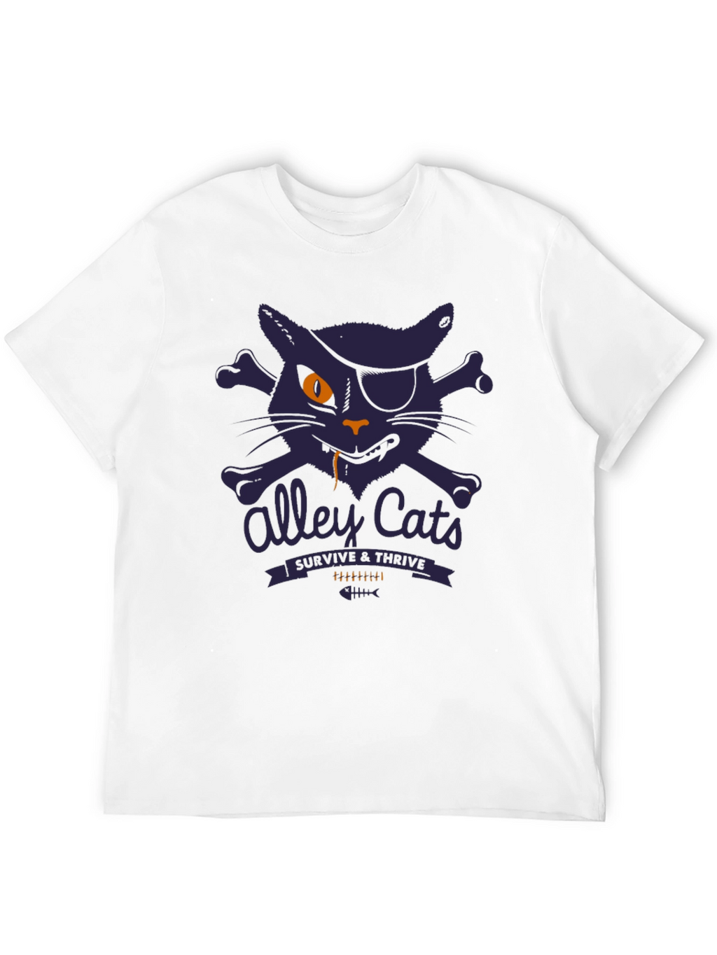 Alley Cats Survive & Thrive T-Shirt - Pirate Cat
