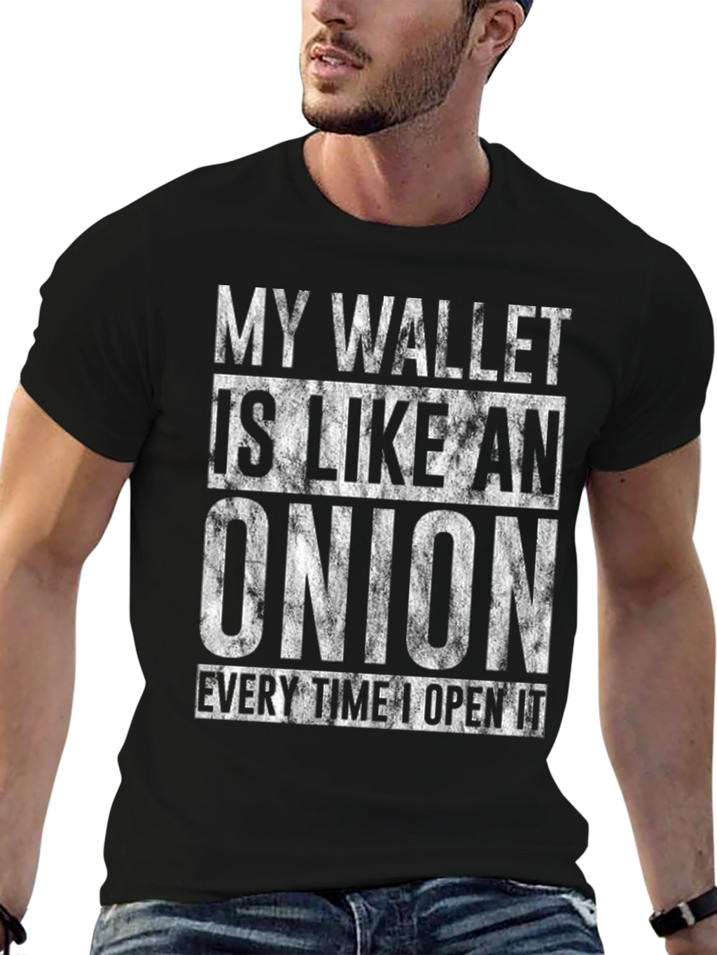 Onion Wallet Humor T-Shirt - Funny Mens Tee