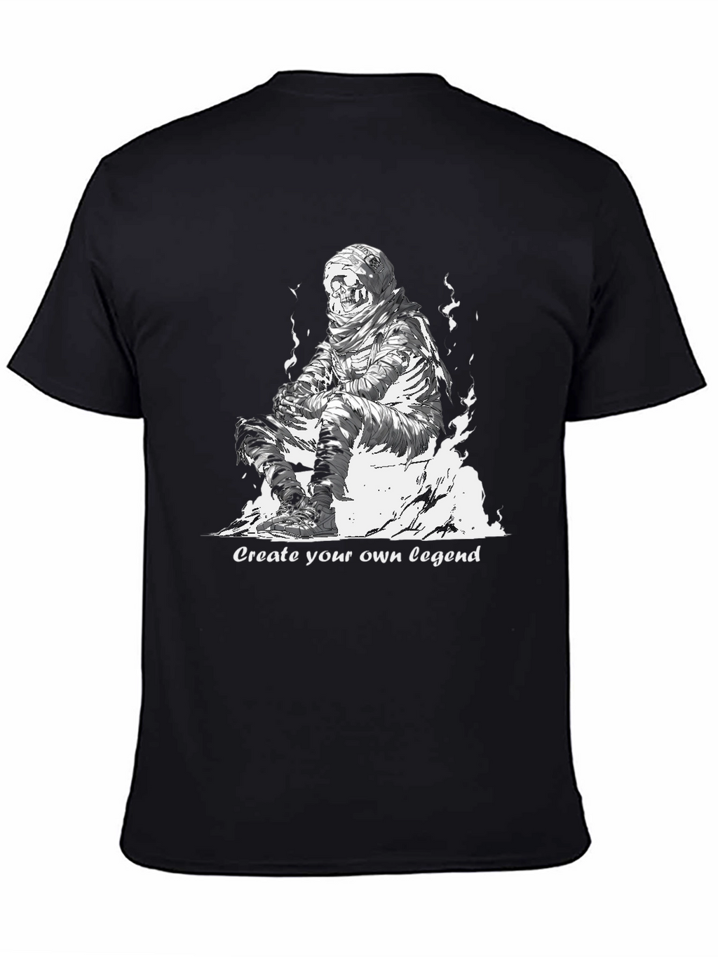 Skull Mummy Graphic Tee - Create Your Legend