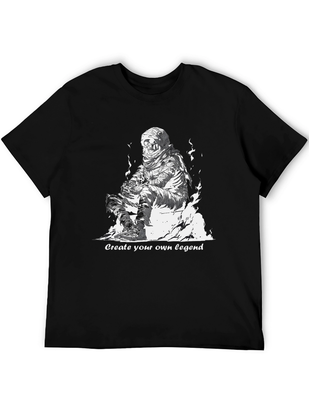 Skull Mummy Graphic Tee - Create Your Legend