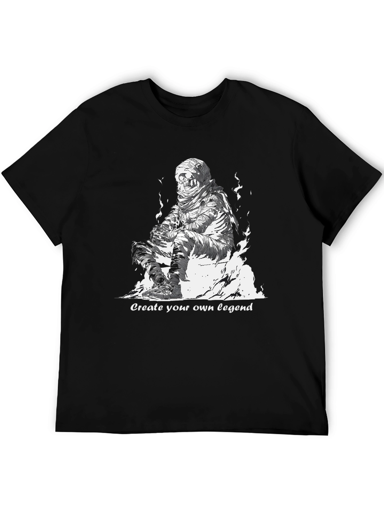 Skull Mummy Graphic Tee - Create Your Legend
