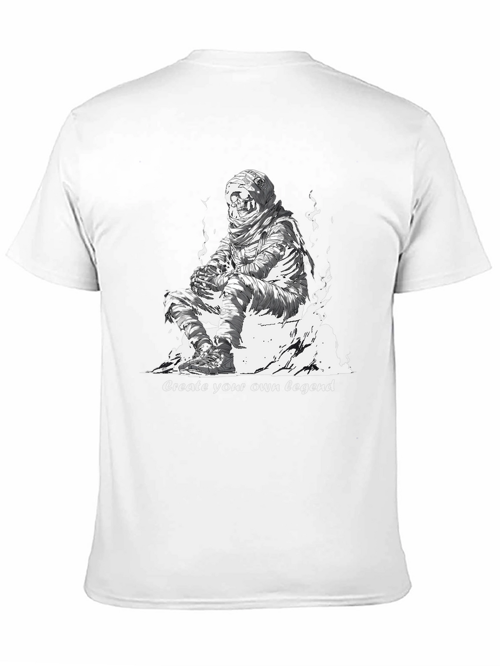 Skull Mummy Graphic Tee - Create Your Legend