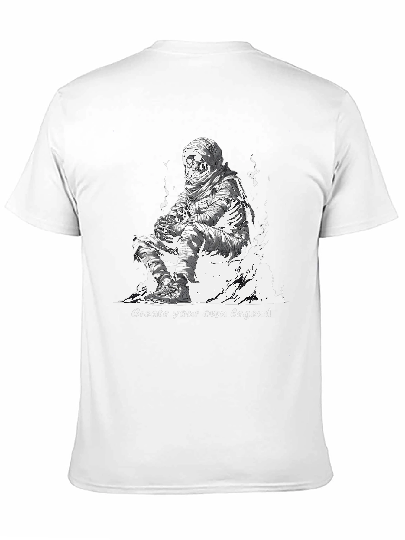 Skull Mummy Graphic Tee - Create Your Legend