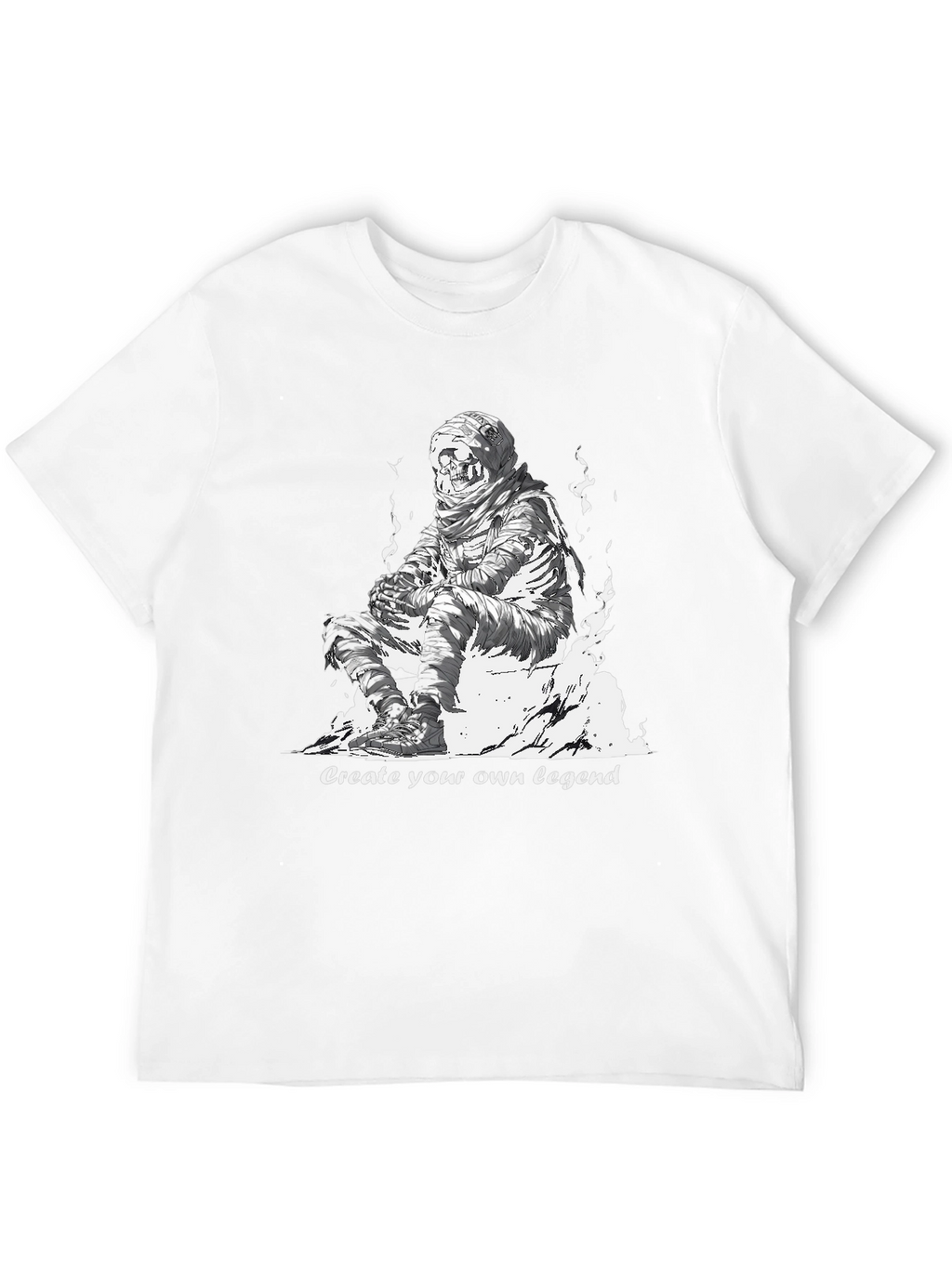 Skull Mummy Graphic Tee - Create Your Legend