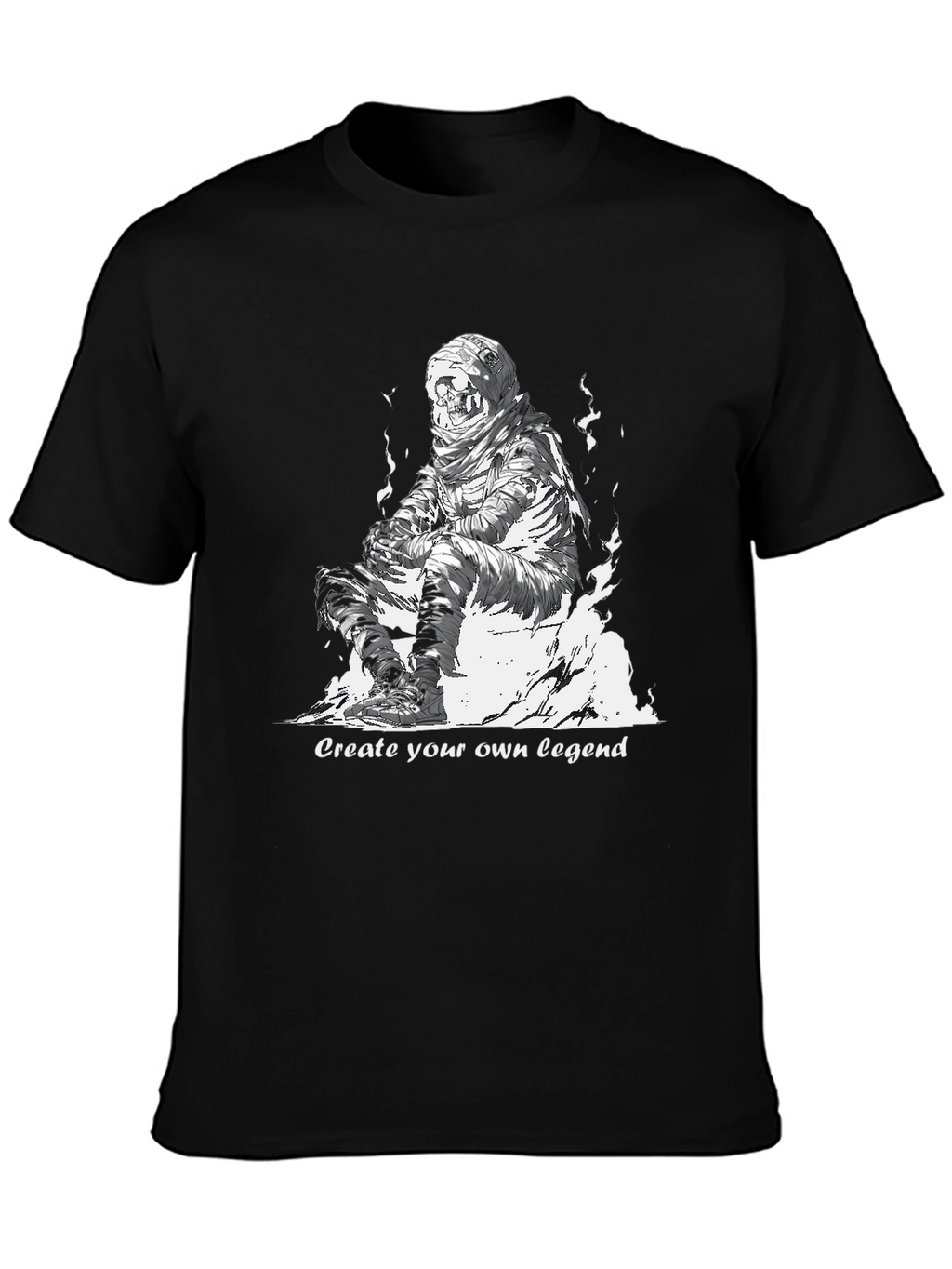 Skull Mummy Graphic Tee - Create Your Legend