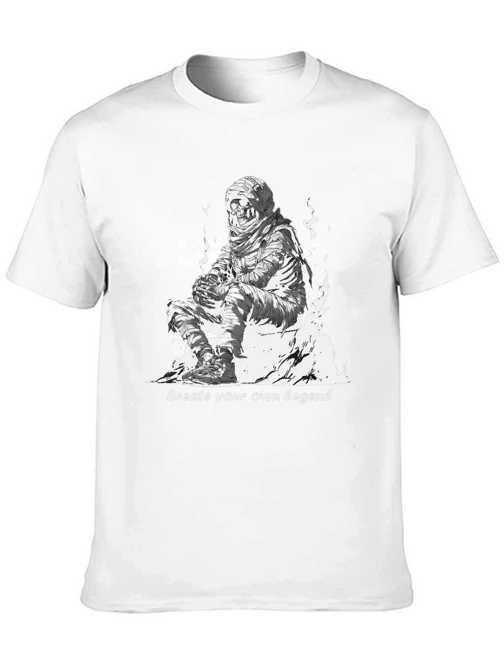 Skull Mummy Graphic Tee - Create Your Legend