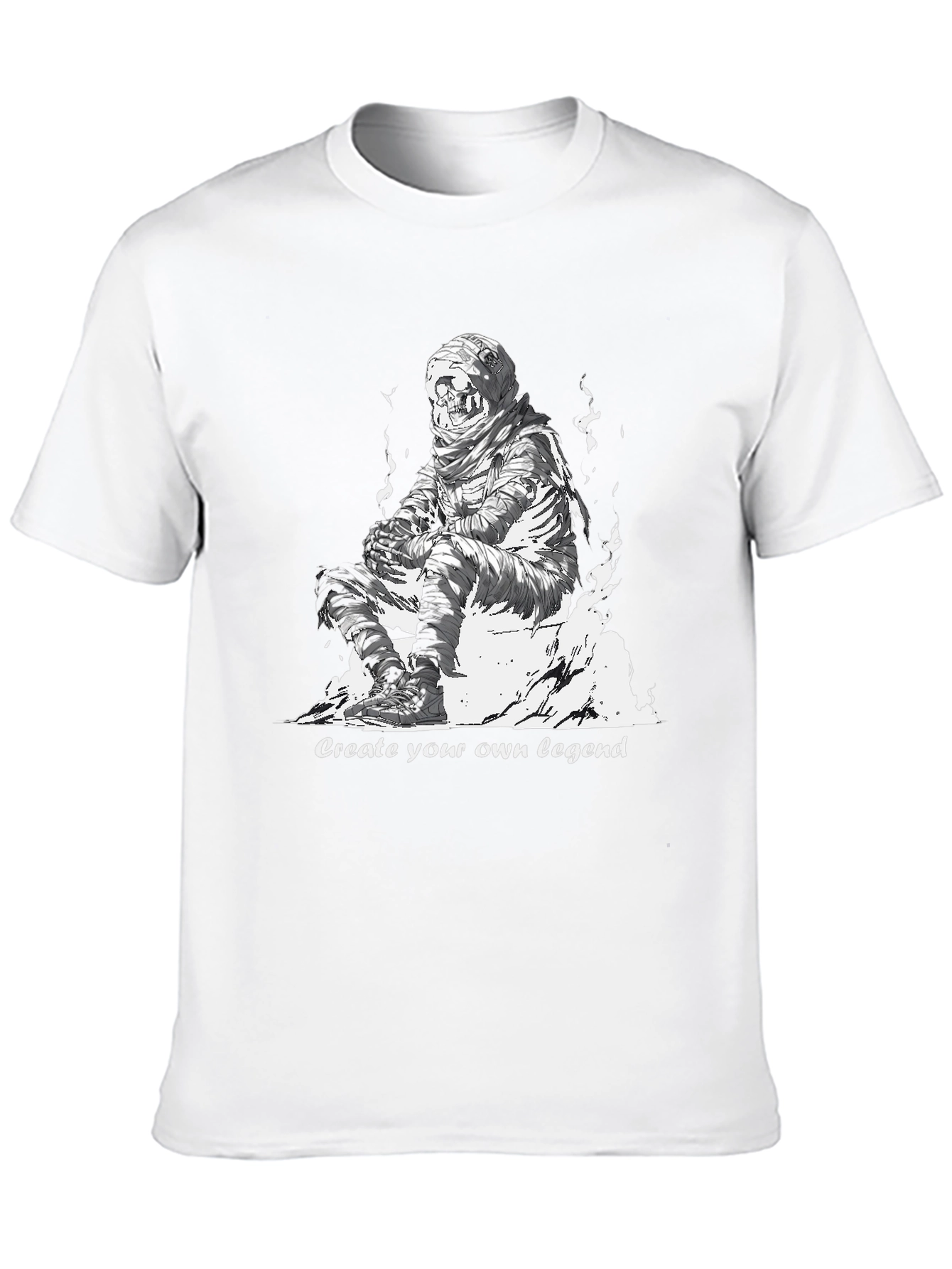 Skull Mummy Graphic Tee - Create Your Legend