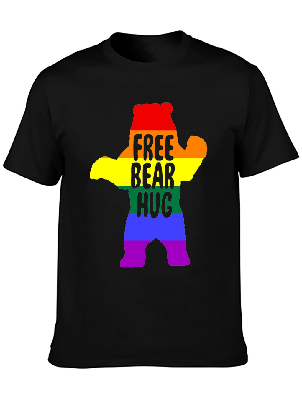 Free Bear Hug LGBTQ Pride T-Shirt