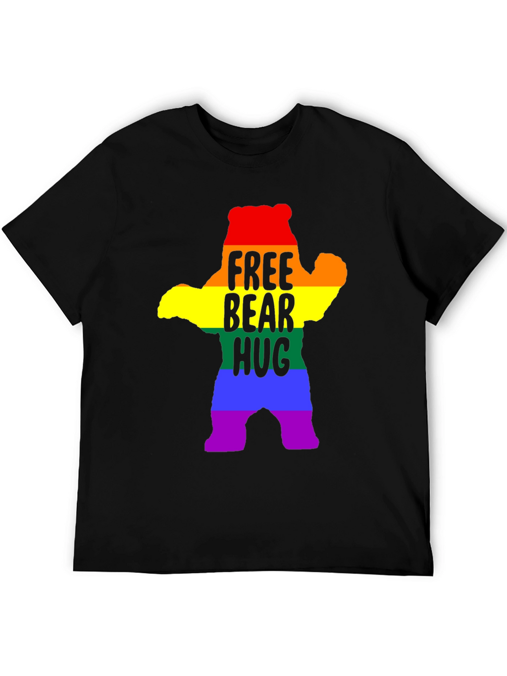 Free Bear Hug LGBTQ Pride T-Shirt