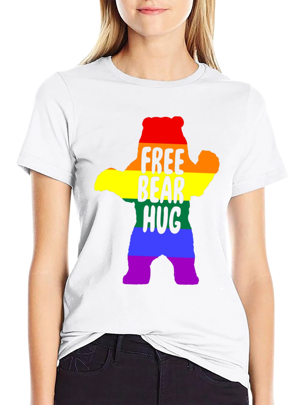 Free Bear Hug LGBTQ Pride T-Shirt