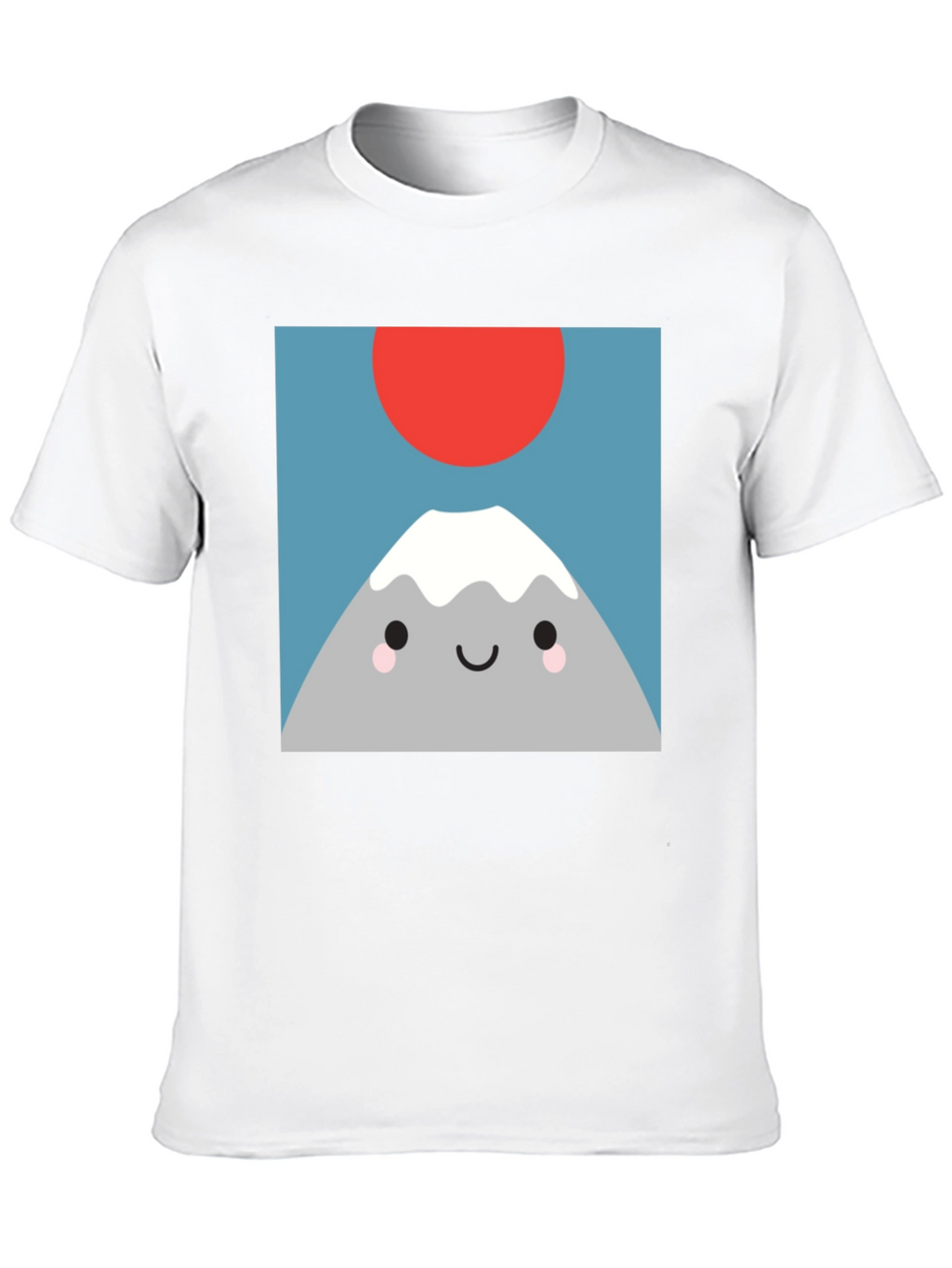 Cute Mountain Graphic Tee - Soft Black T-Shirt