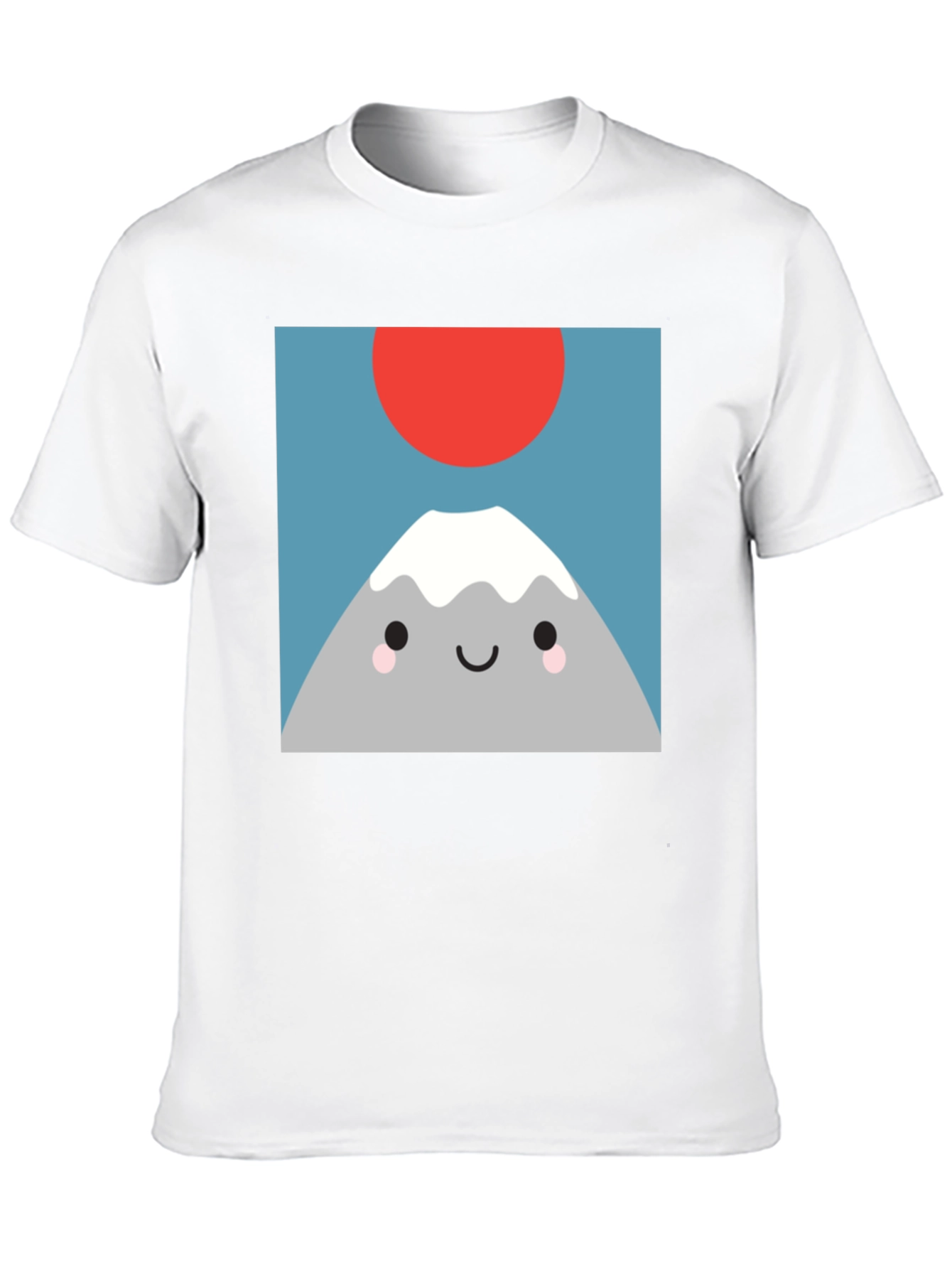 Cute Mountain Graphic Tee - Soft Black T-Shirt