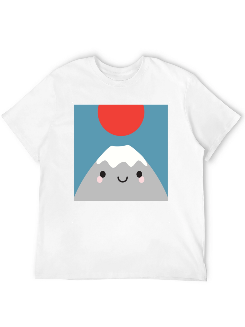 Cute Mountain Graphic Tee - Soft Black T-Shirt