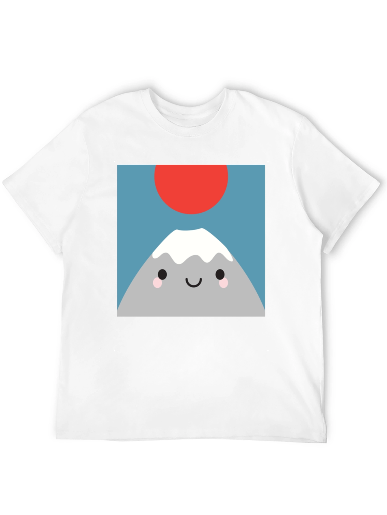 Cute Mountain Graphic Tee - Soft Black T-Shirt