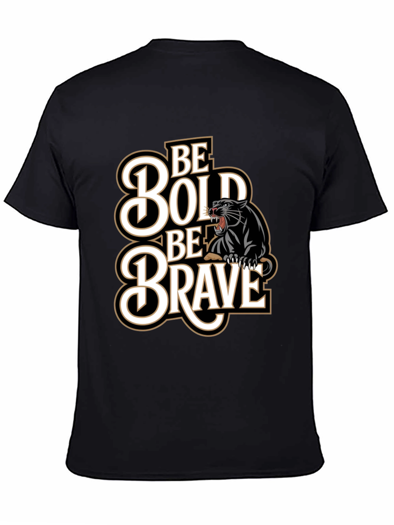 Be Bold Be Brave Panther Graphic Tee