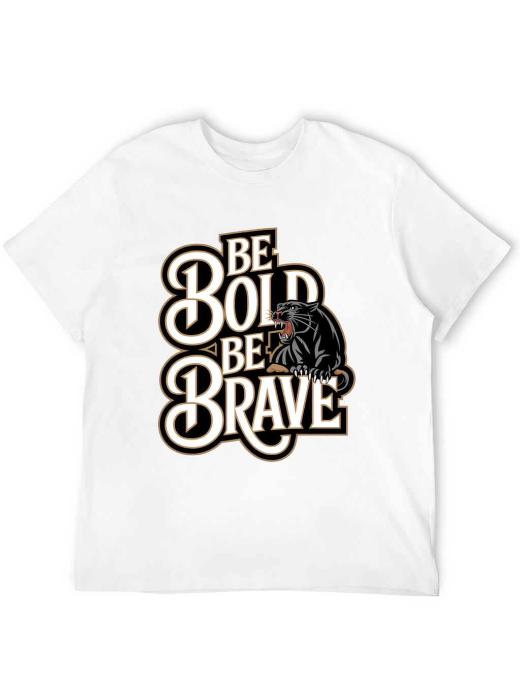 Be Bold Be Brave Panther Graphic Tee
