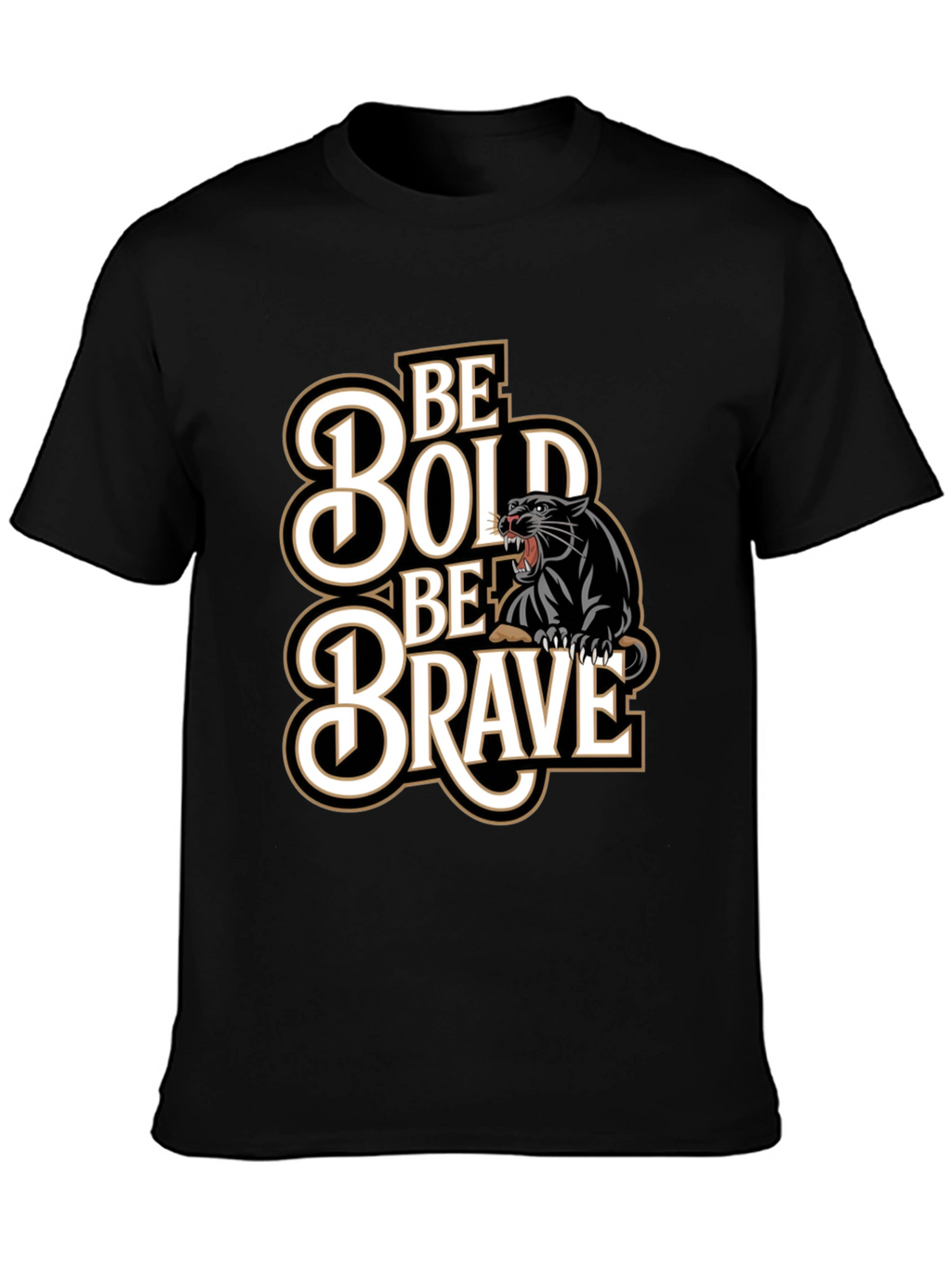 Be Bold Be Brave Panther Graphic Tee