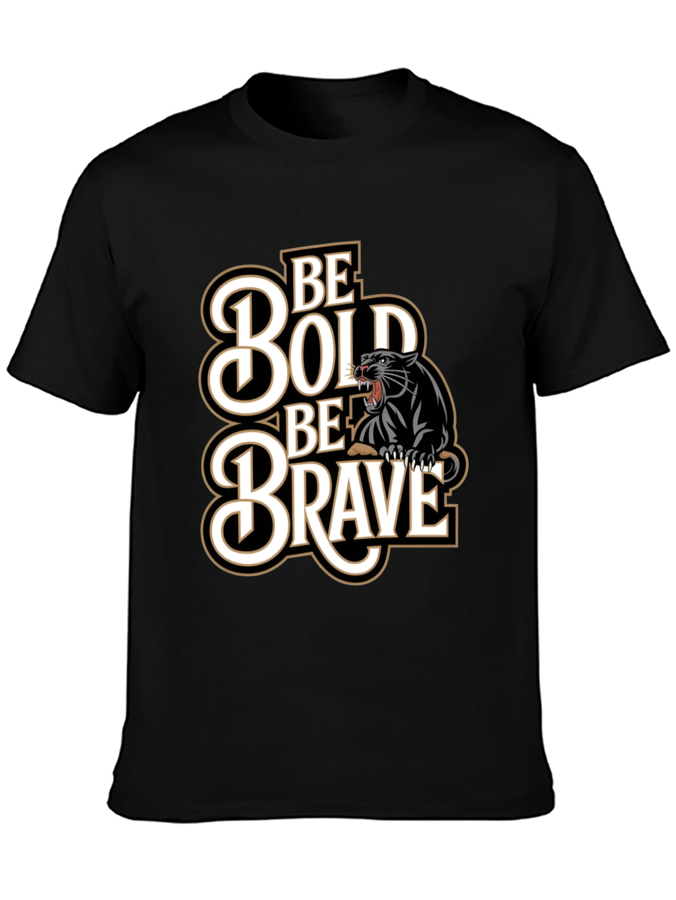 Be Bold Be Brave Panther Graphic Tee