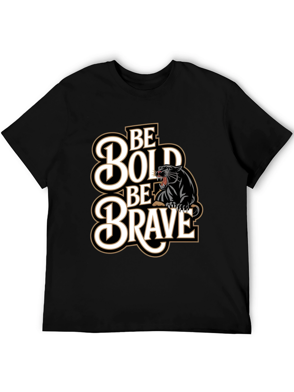 Be Bold Be Brave Panther Graphic Tee