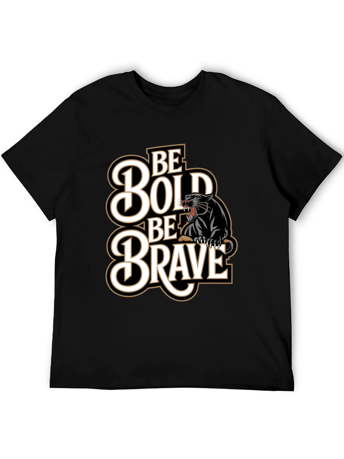Be Bold Be Brave Panther Graphic Tee