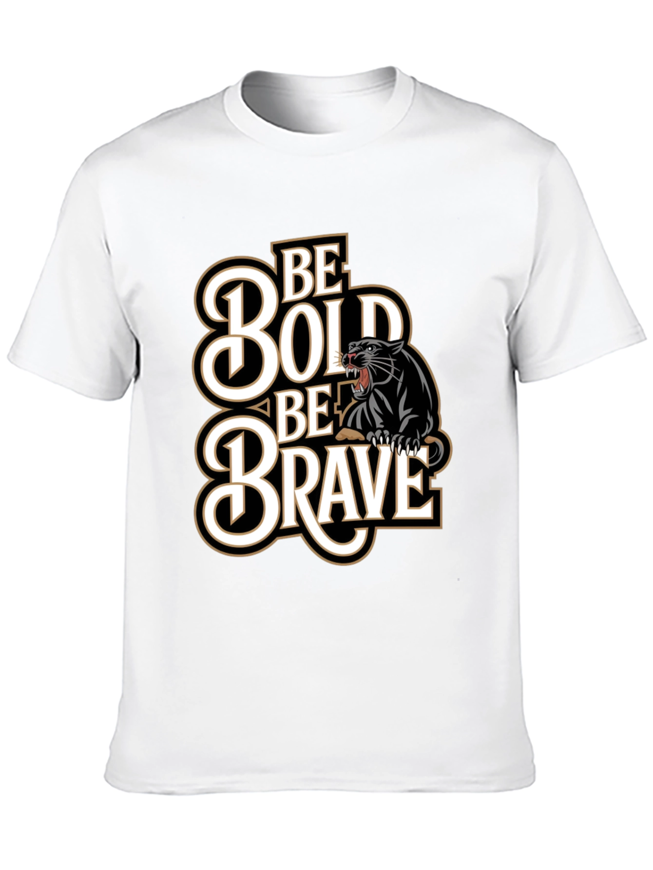 Be Bold Be Brave Panther Graphic Tee