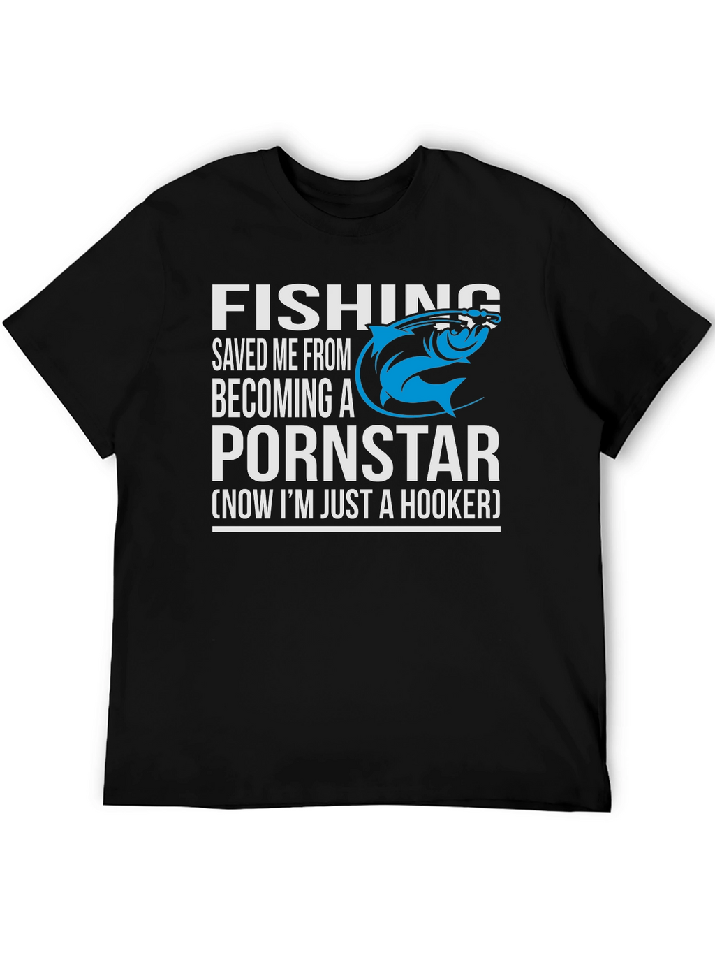 Fishing Saved Me Humor Graphic T-Shirt