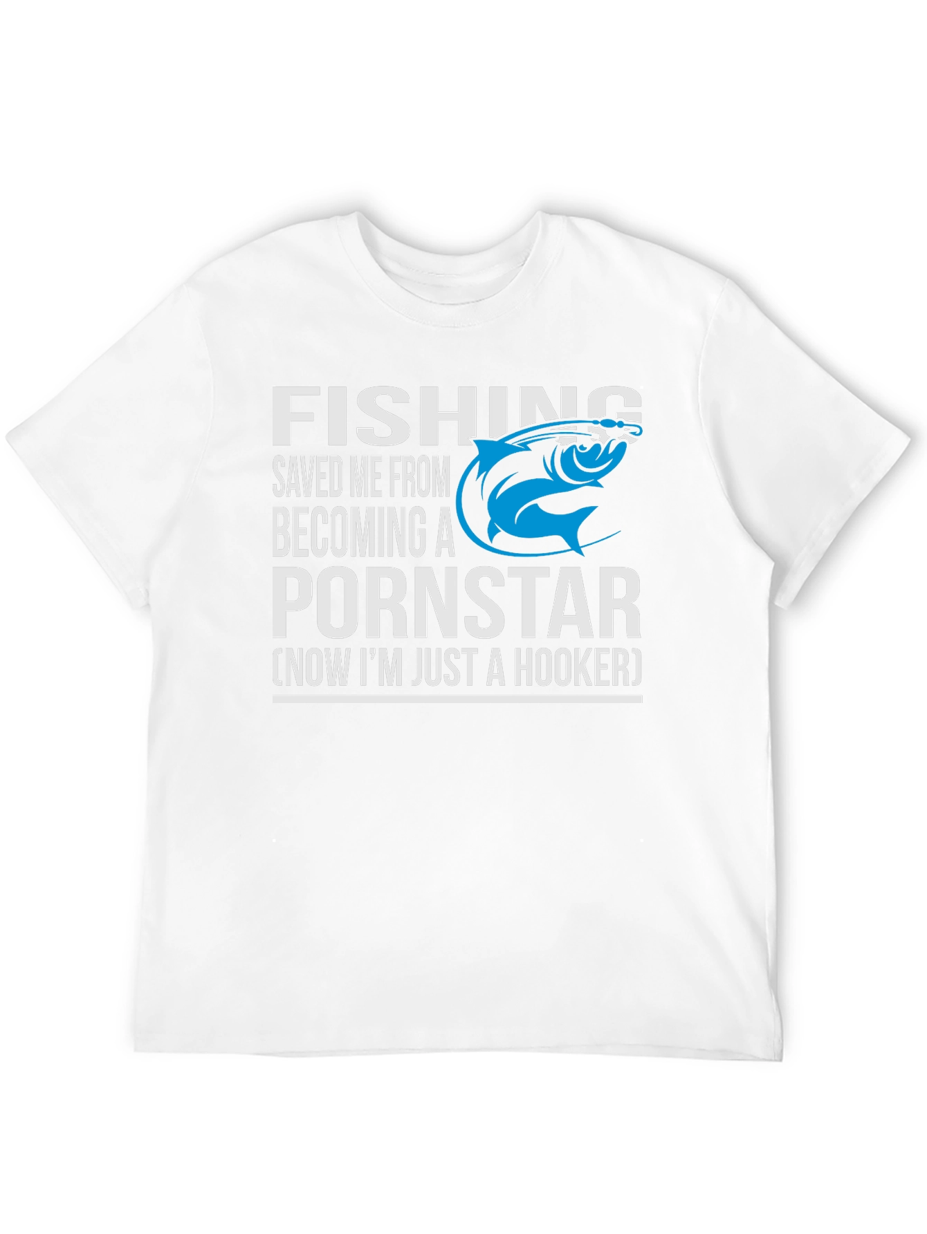 Fishing Saved Me Humor Graphic T-Shirt