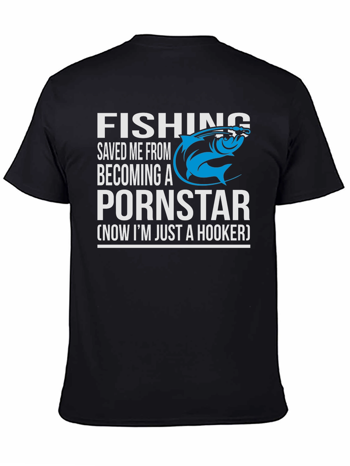 Fishing Saved Me Humor Graphic T-Shirt