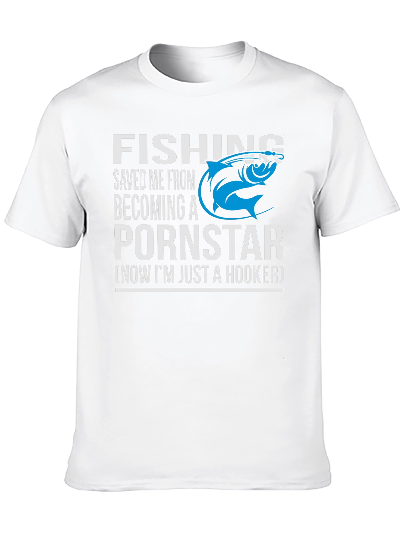 Fishing Saved Me Humor Graphic T-Shirt