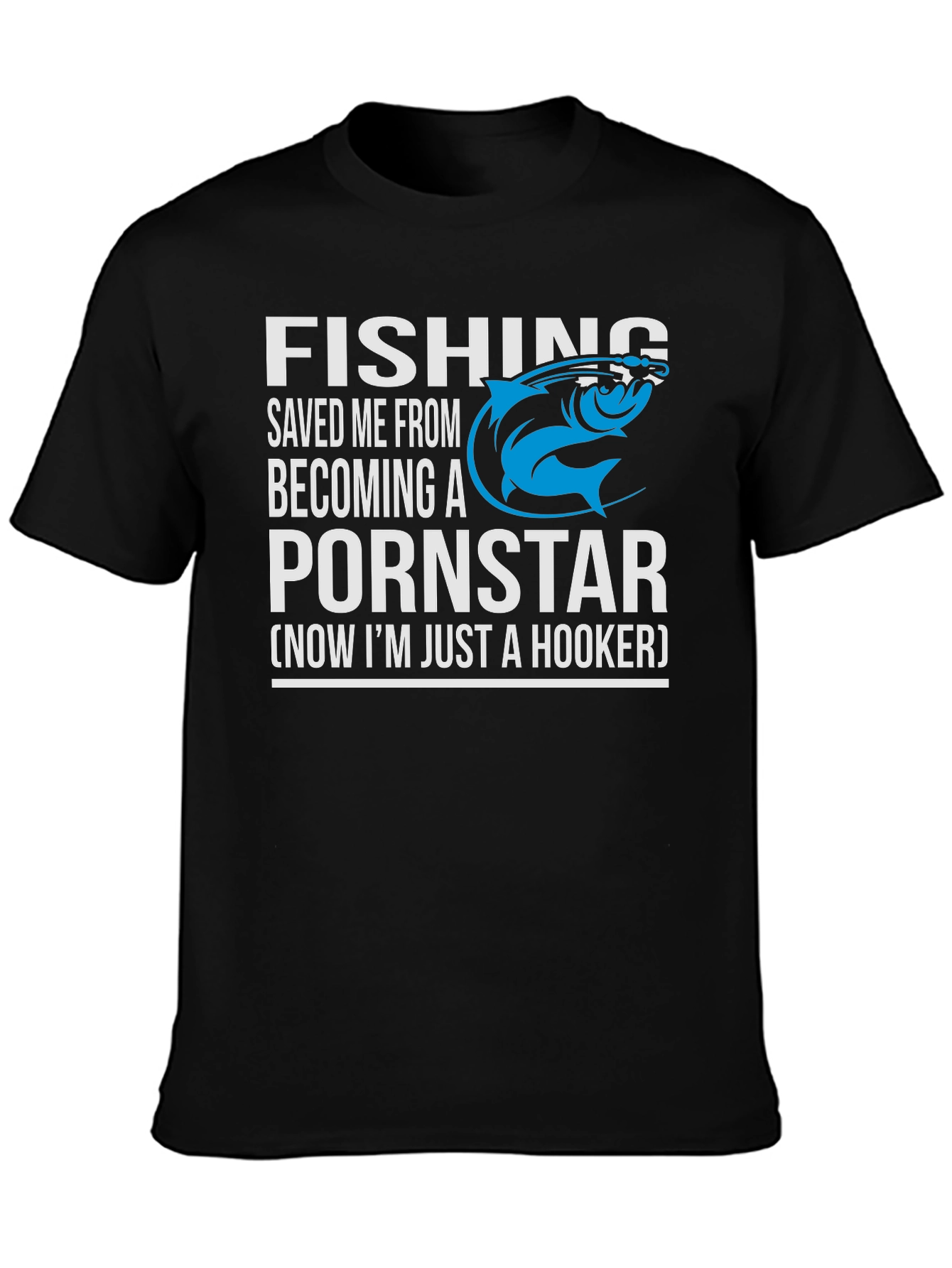 Fishing Saved Me Humor Graphic T-Shirt