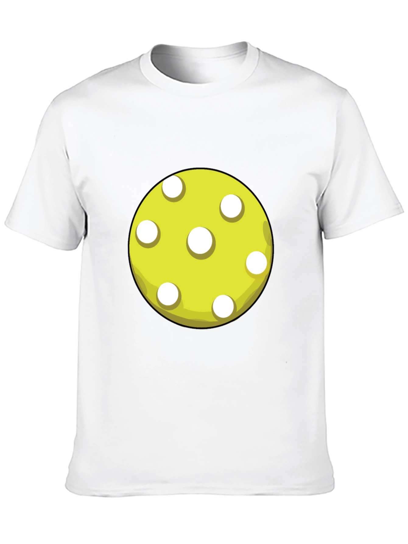 Pickleball Ball Graphic T-Shirt - Black Cotton Tee