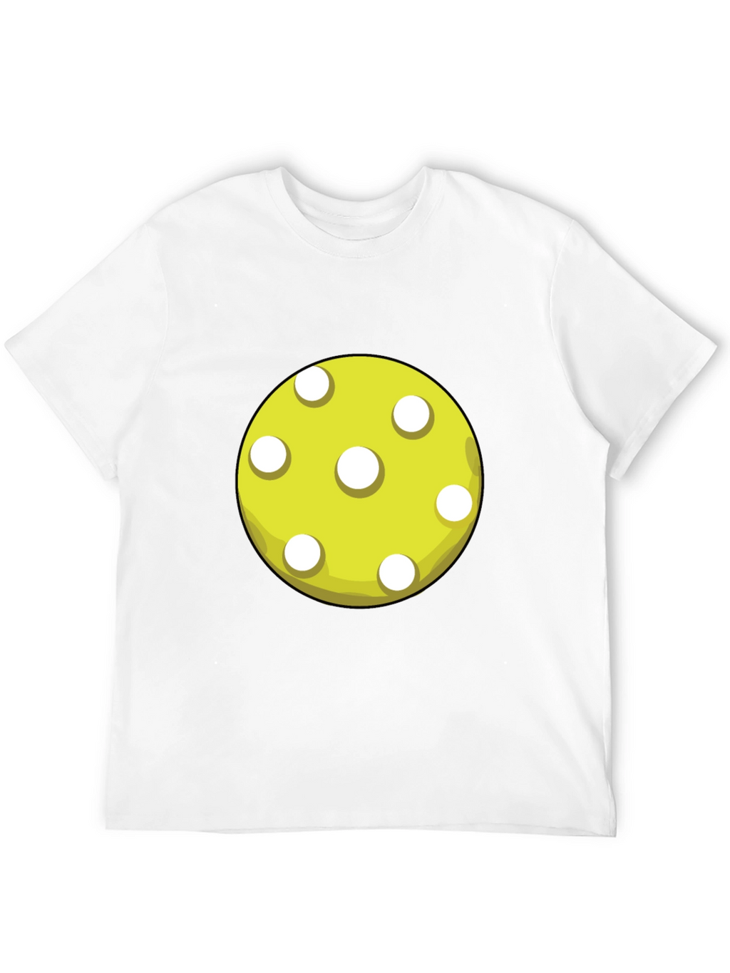 Pickleball Ball Graphic T-Shirt - Black Cotton Tee