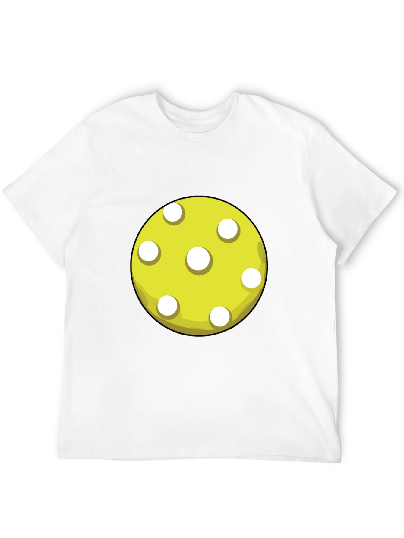 Pickleball Ball Graphic T-Shirt - Black Cotton Tee