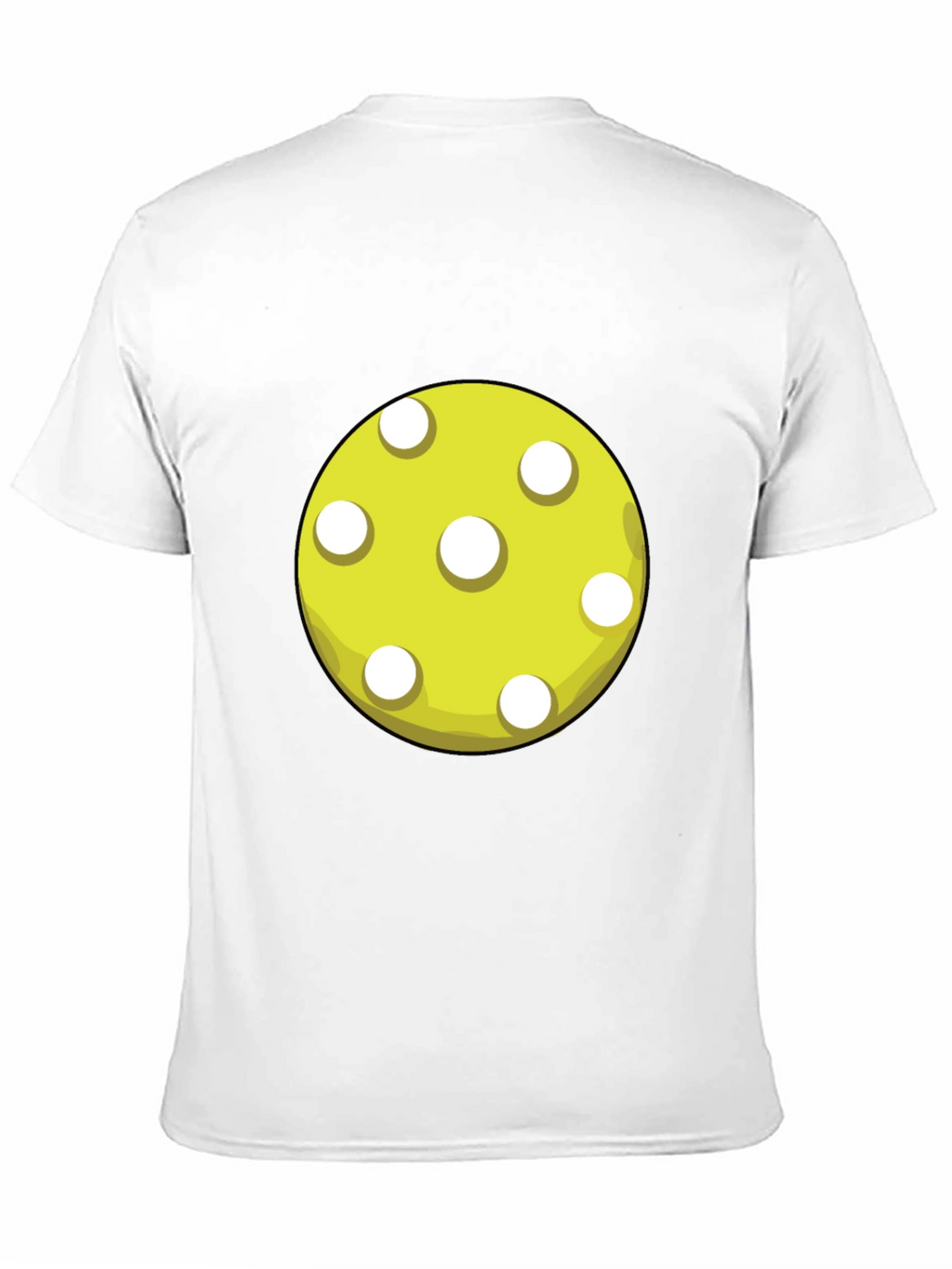 Pickleball Ball Graphic T-Shirt - Black Cotton Tee
