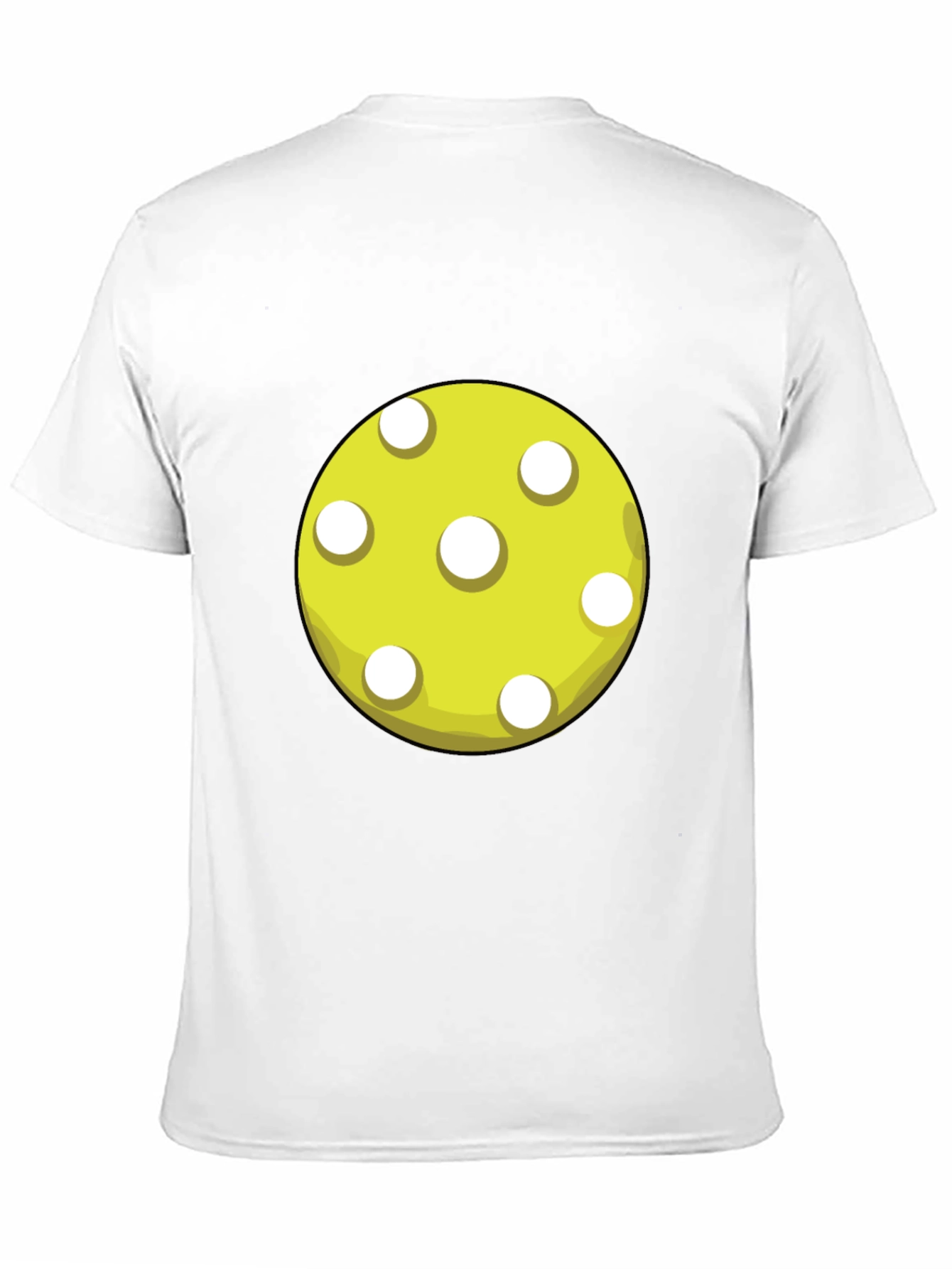 Pickleball Ball Graphic T-Shirt - Black Cotton Tee