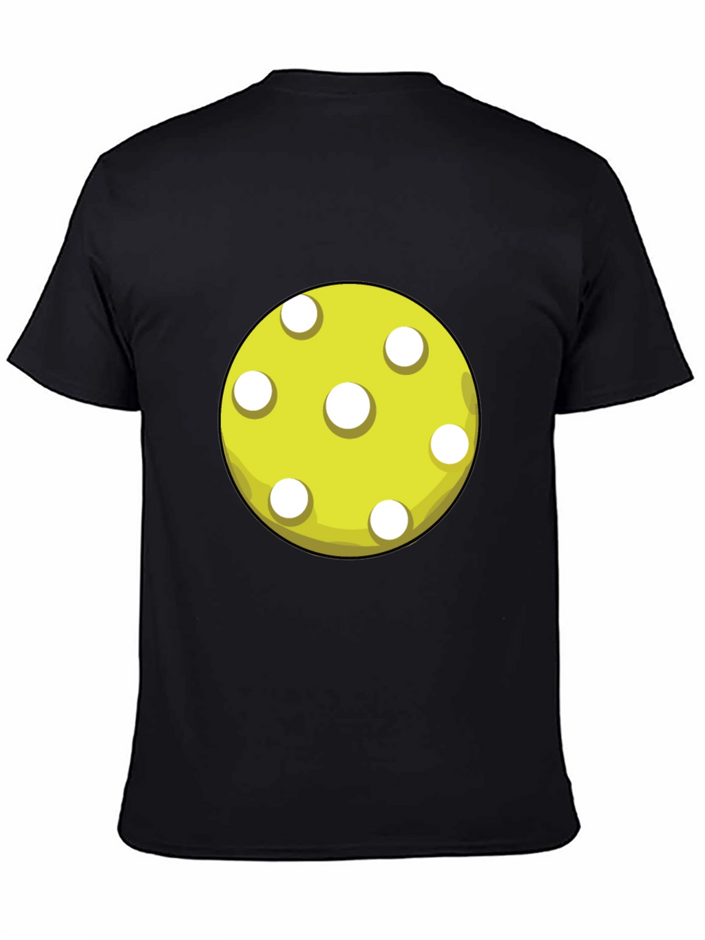 Pickleball Ball Graphic T-Shirt - Black Cotton Tee
