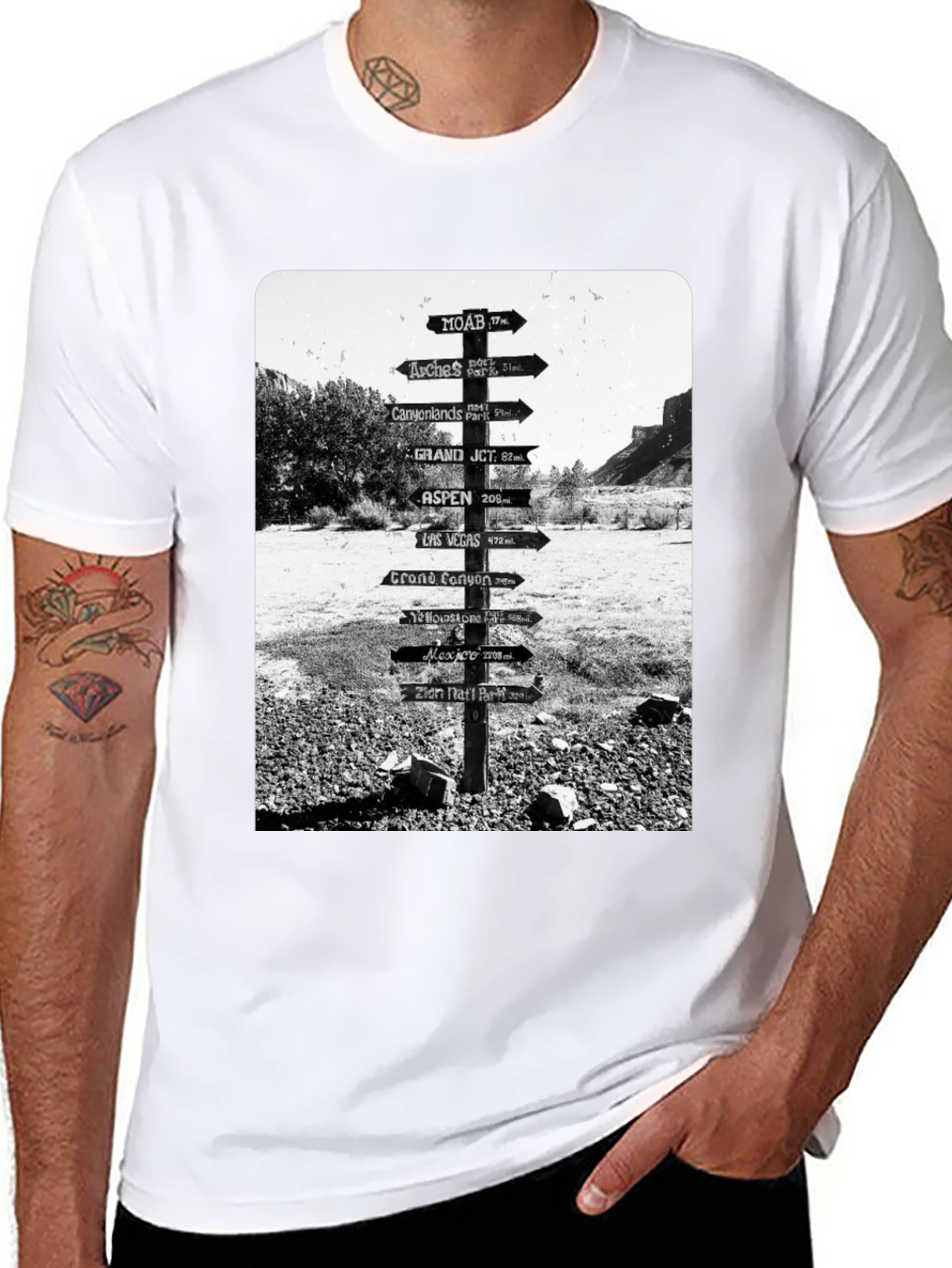 Road Sign Travel T-Shirt