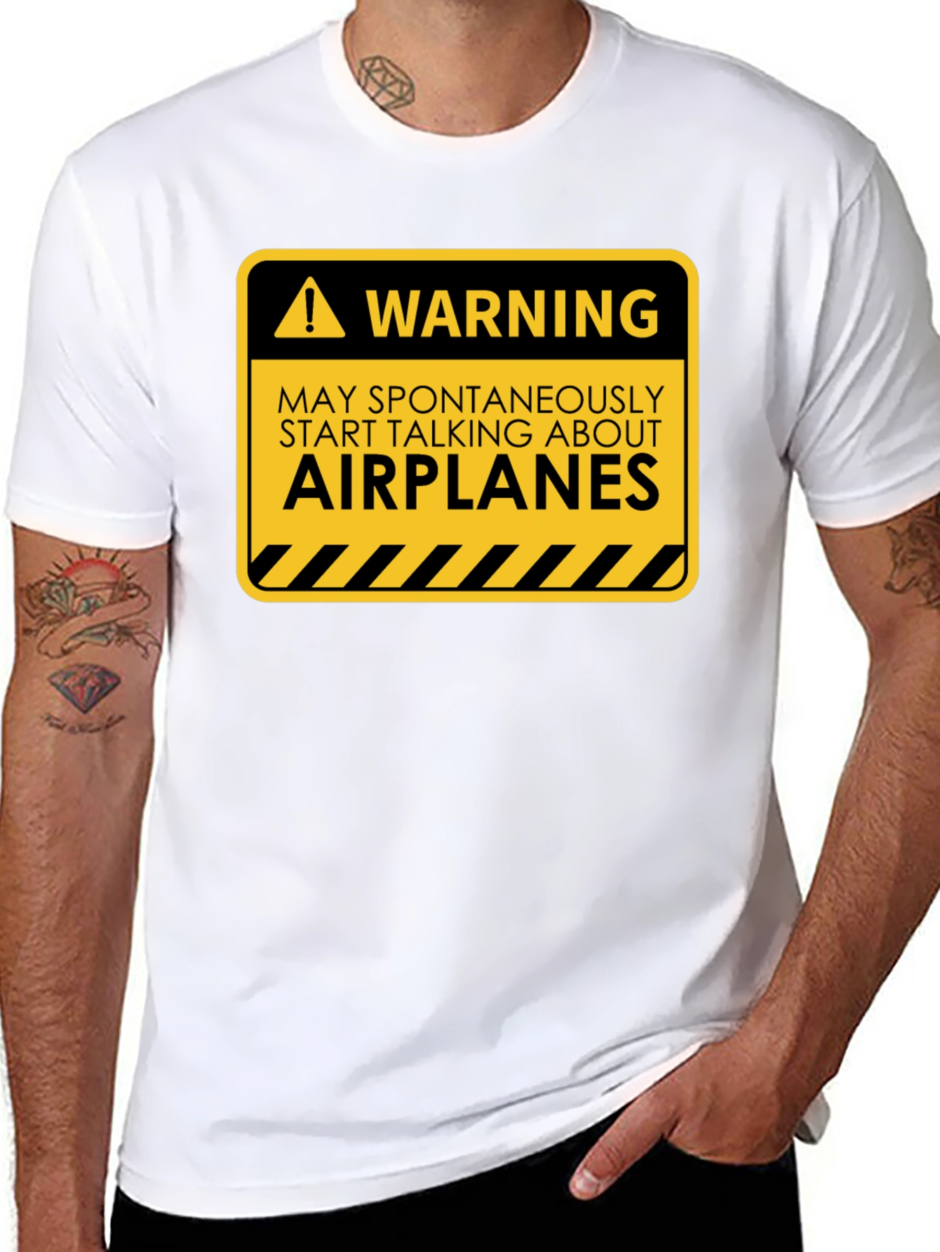 Warning May Spontaneously Talk About Airplanes T-Shirt