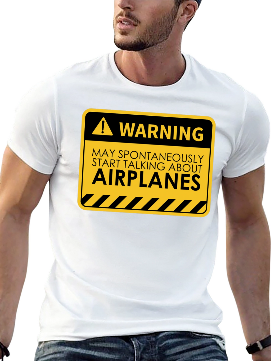 Warning May Spontaneously Talk About Airplanes T-Shirt